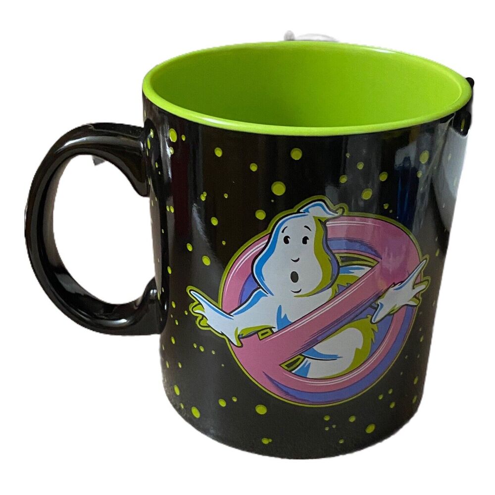 Ghostbusters Mug Movie Arcade Slimer Hotdog 20oz Retro Ghost Marshmello Coffee - Picture 2 of 7